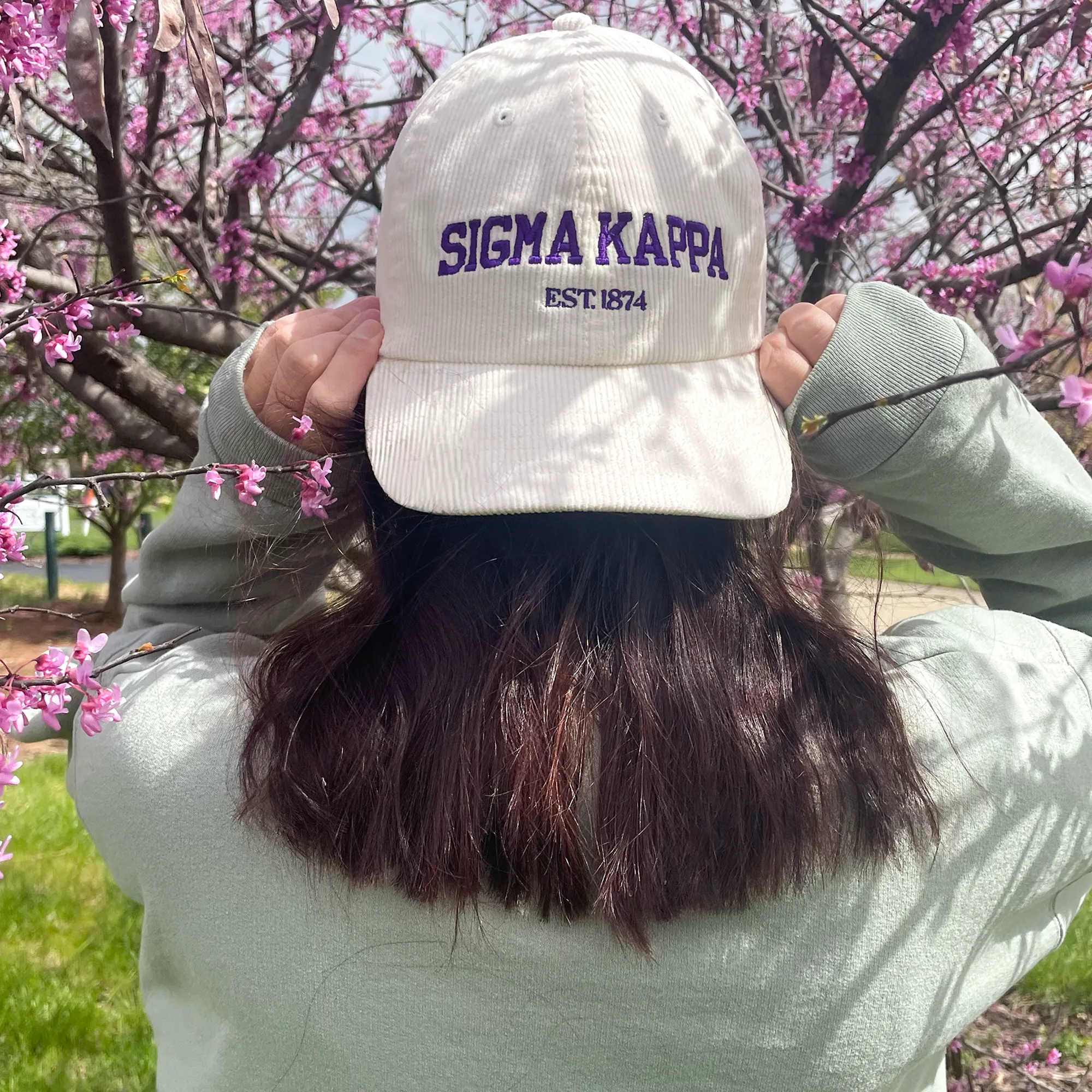 Sigma Kappa Embroidered Corduroy Hat