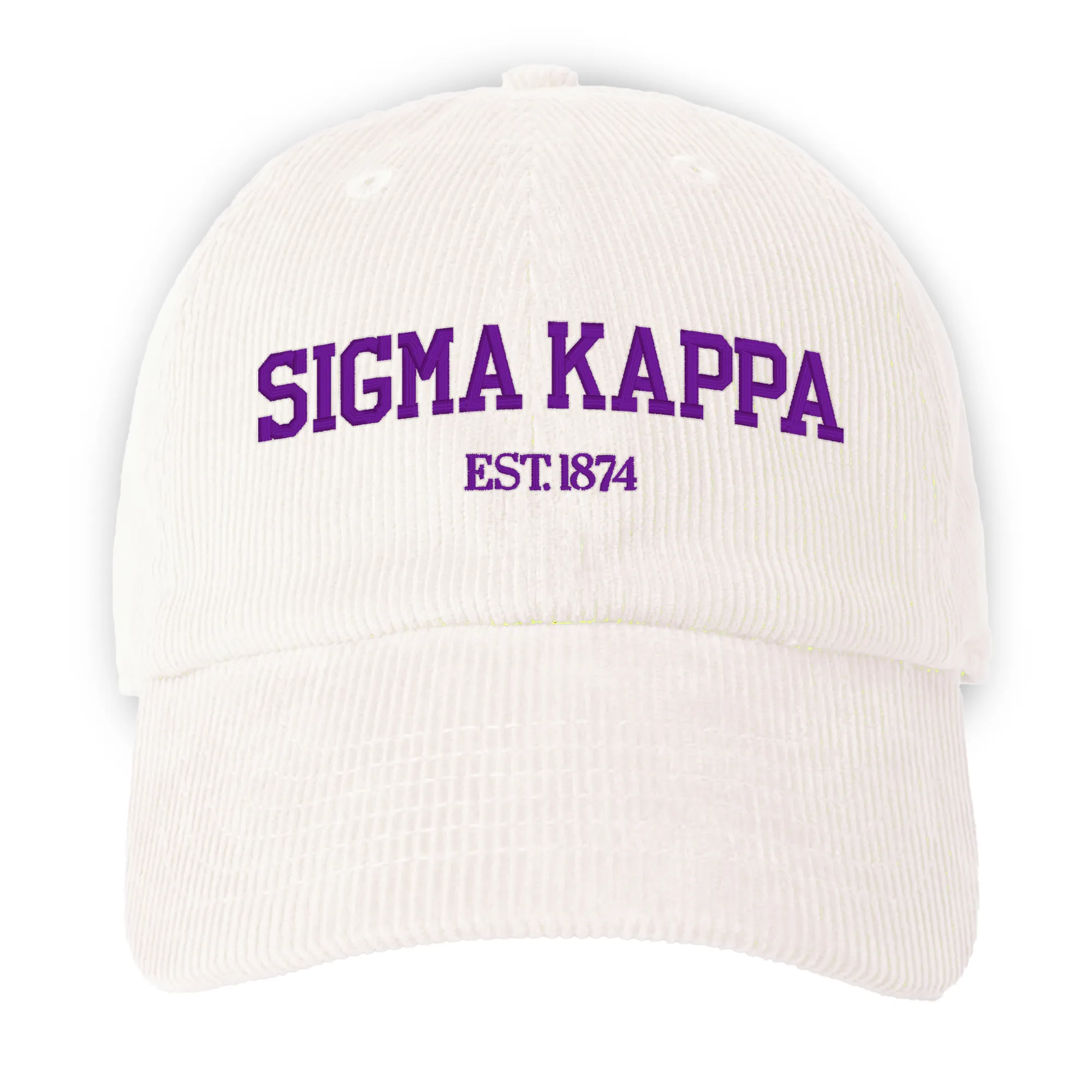 Sigma Kappa Embroidered Corduroy Hat