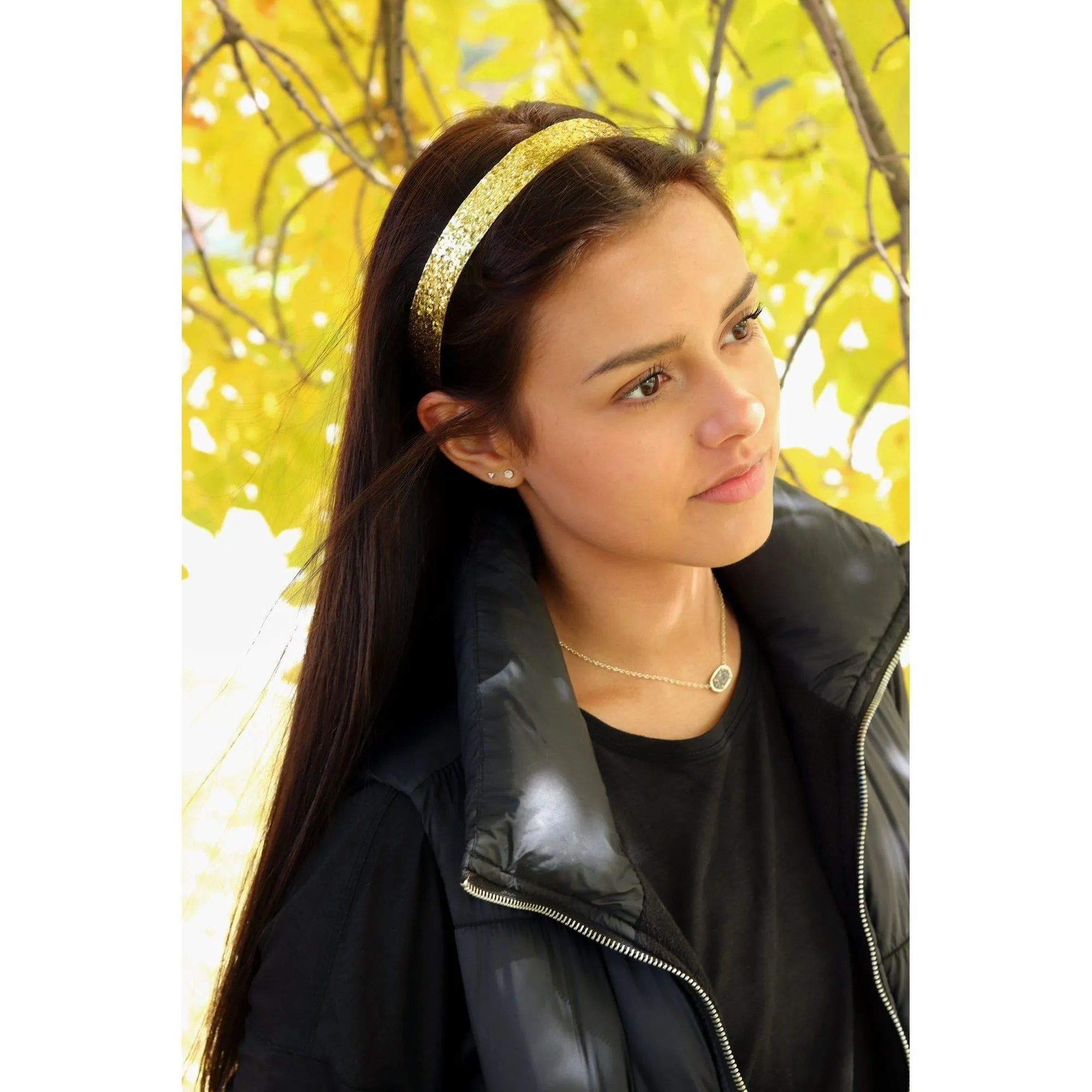 Silver Cheetah Glitter Headband