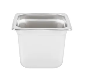 Sixth Size 6" Deep 24 Gauge Stainless Steel Anti Jam Pans