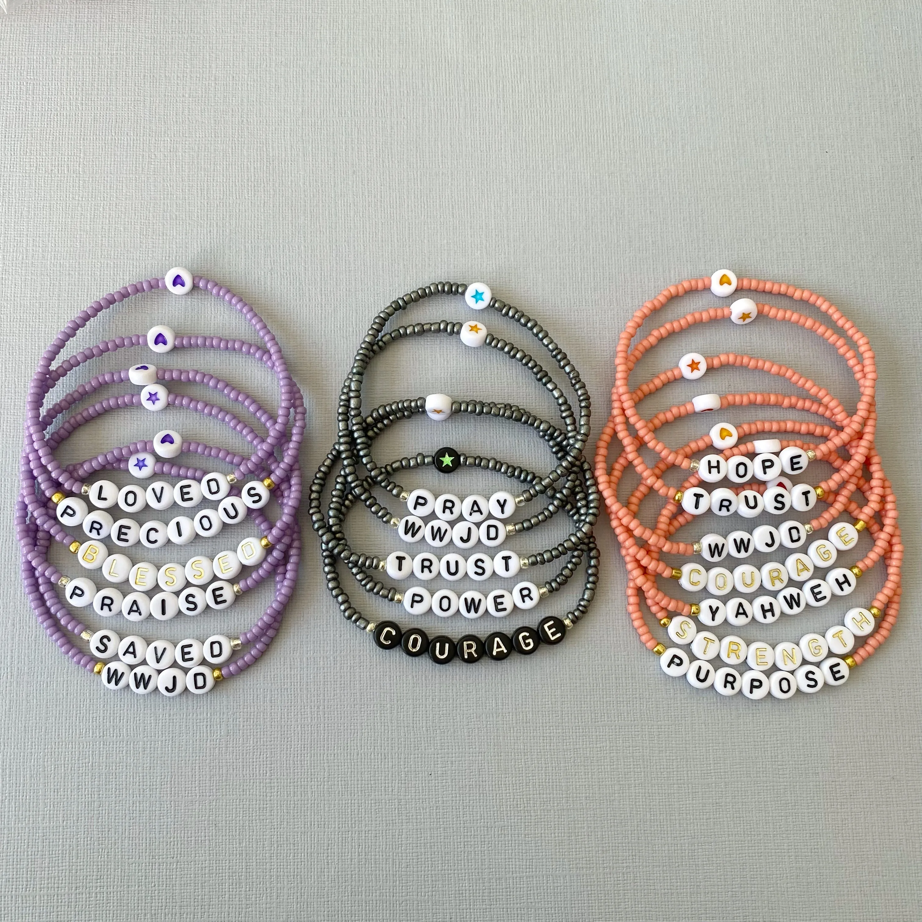 SIZE MEDIUM (7") | Ready-To-Ship Colourful Bead Bracelets