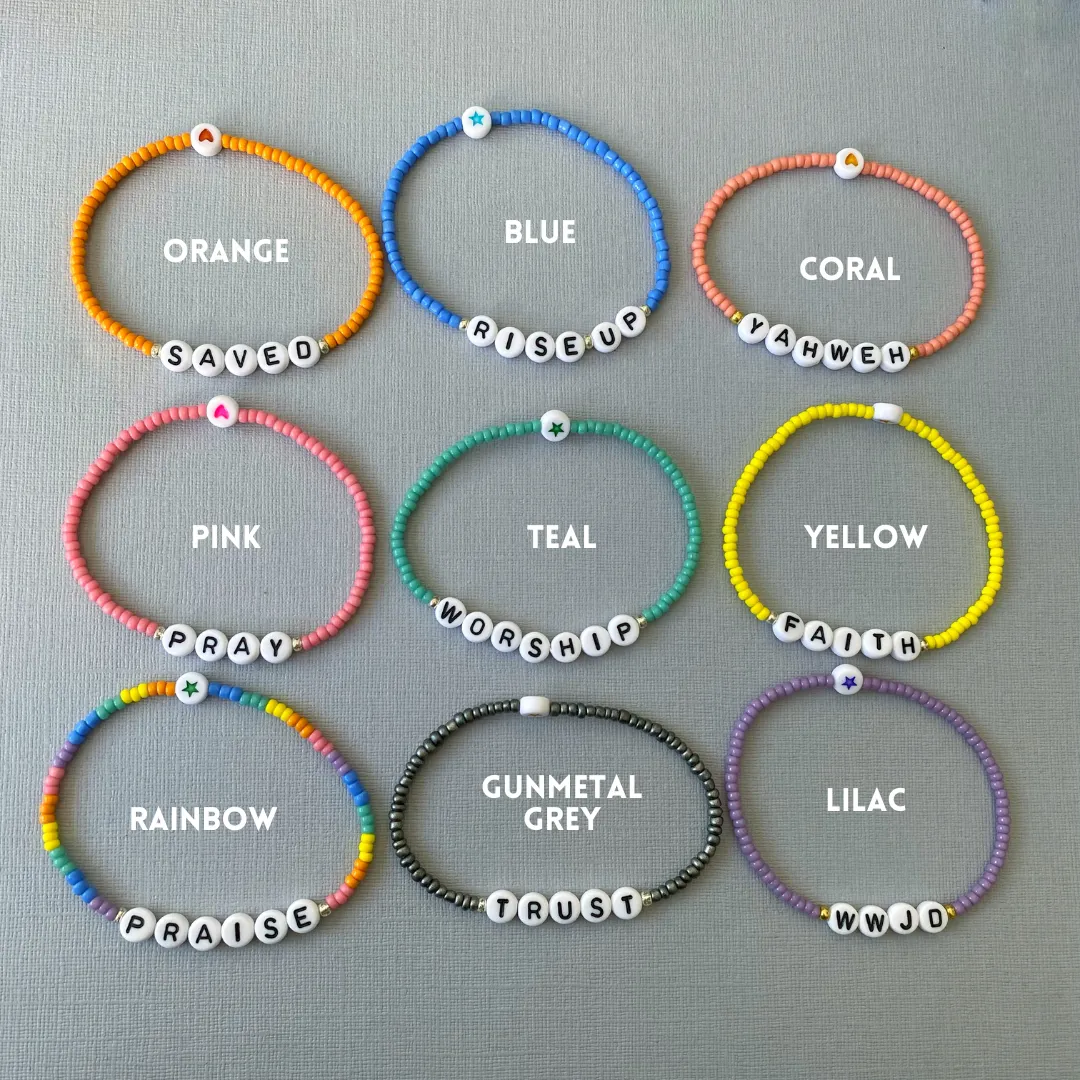 SIZE MEDIUM (7") | Ready-To-Ship Colourful Bead Bracelets