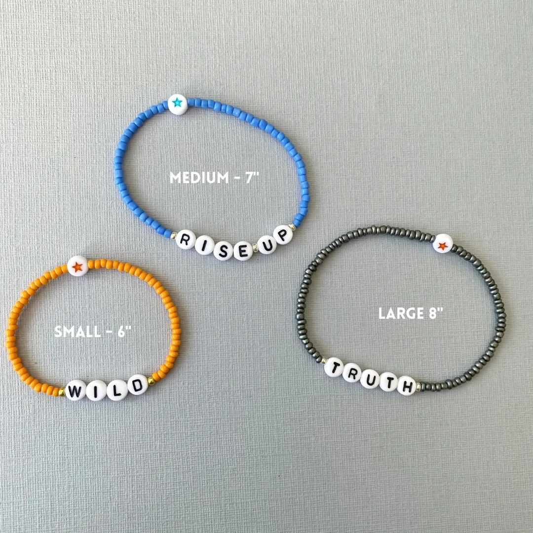 SIZE MEDIUM (7") | Ready-To-Ship Colourful Bead Bracelets
