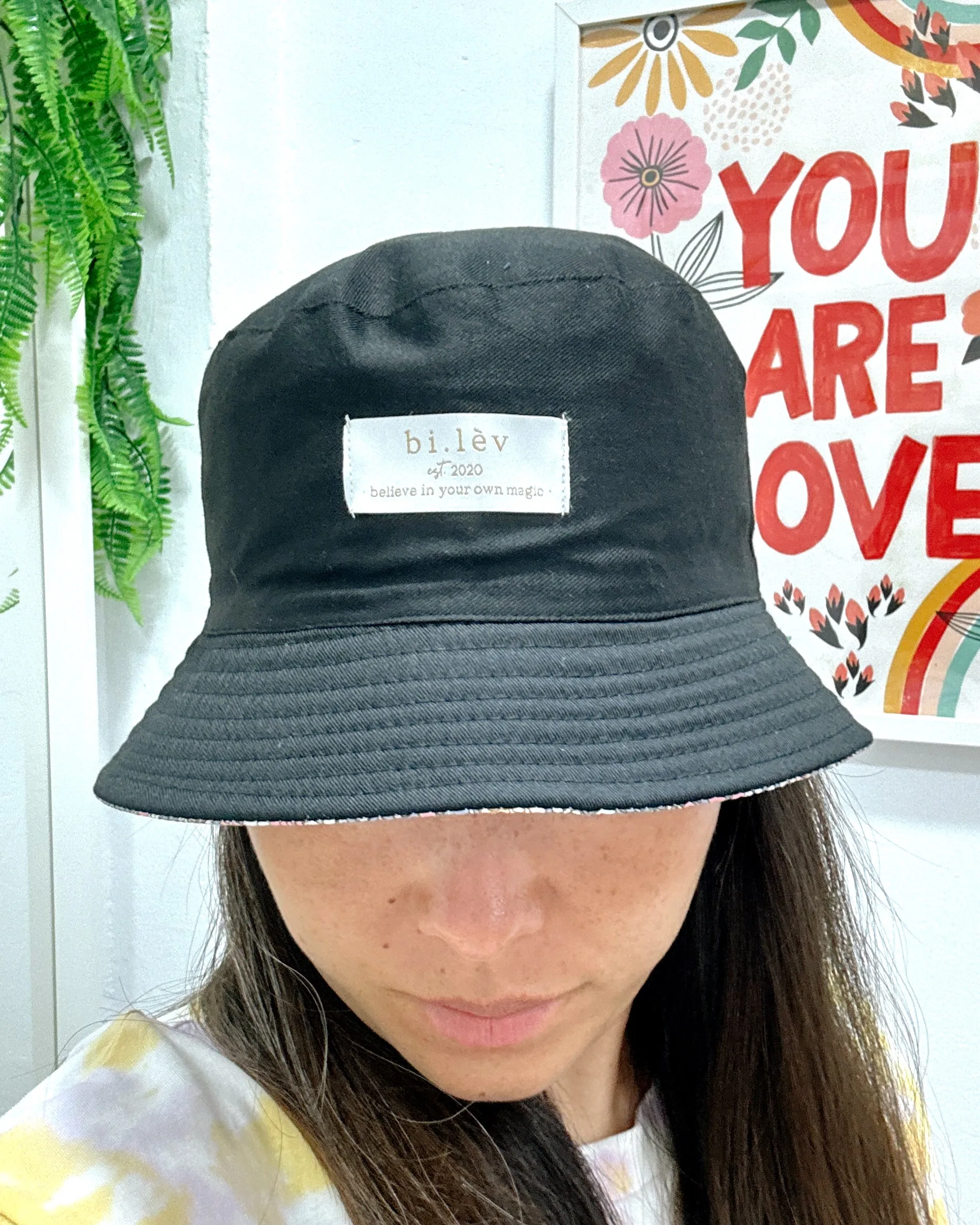 SPRING FLOWER ORANGE Cotton Bucket Hat