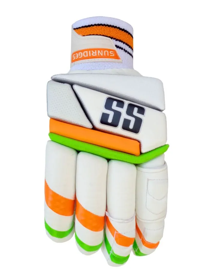 SS Super Test Cricket Batting Gloves Tri-colour (SKY Edition)