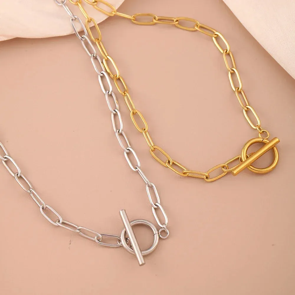 Stainless Steel Jewelry Choker Women's Necklace Trendy Gift