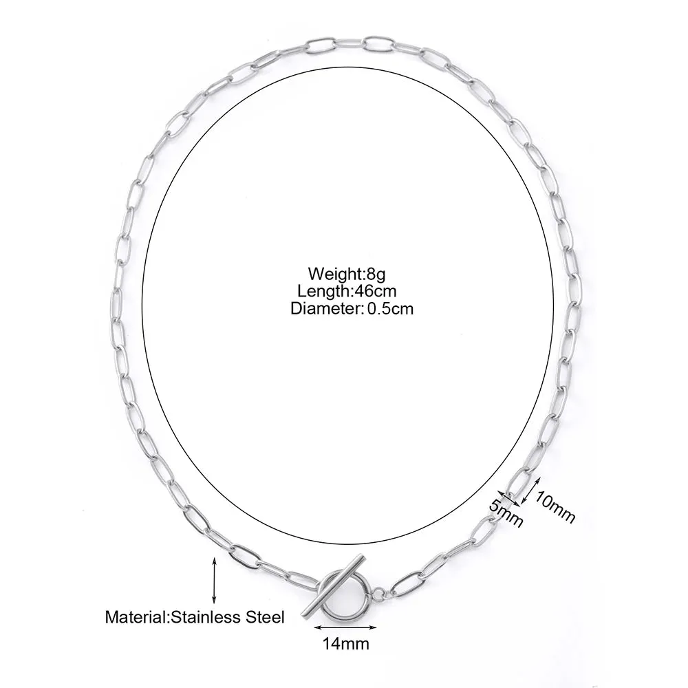 Stainless Steel Jewelry Choker Women's Necklace Trendy Gift