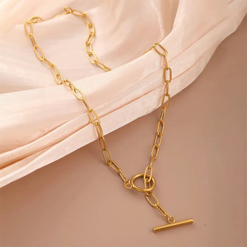Stainless Steel Jewelry Choker Women's Necklace Trendy Gift