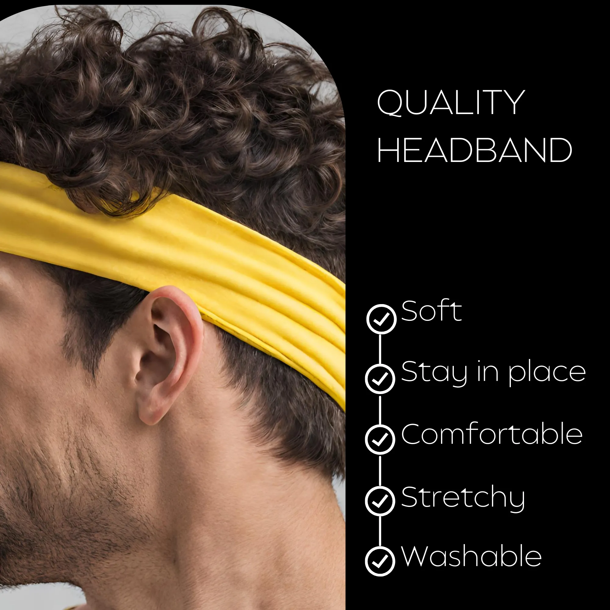 Sunflower Cotton Headbands - 12 Pack