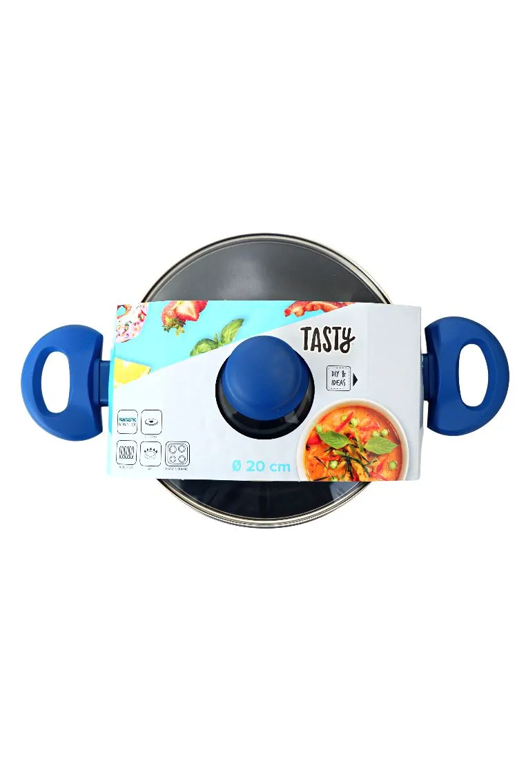 Tasty Non-stick Cookpot with Glass Lid & Oil Dosage System