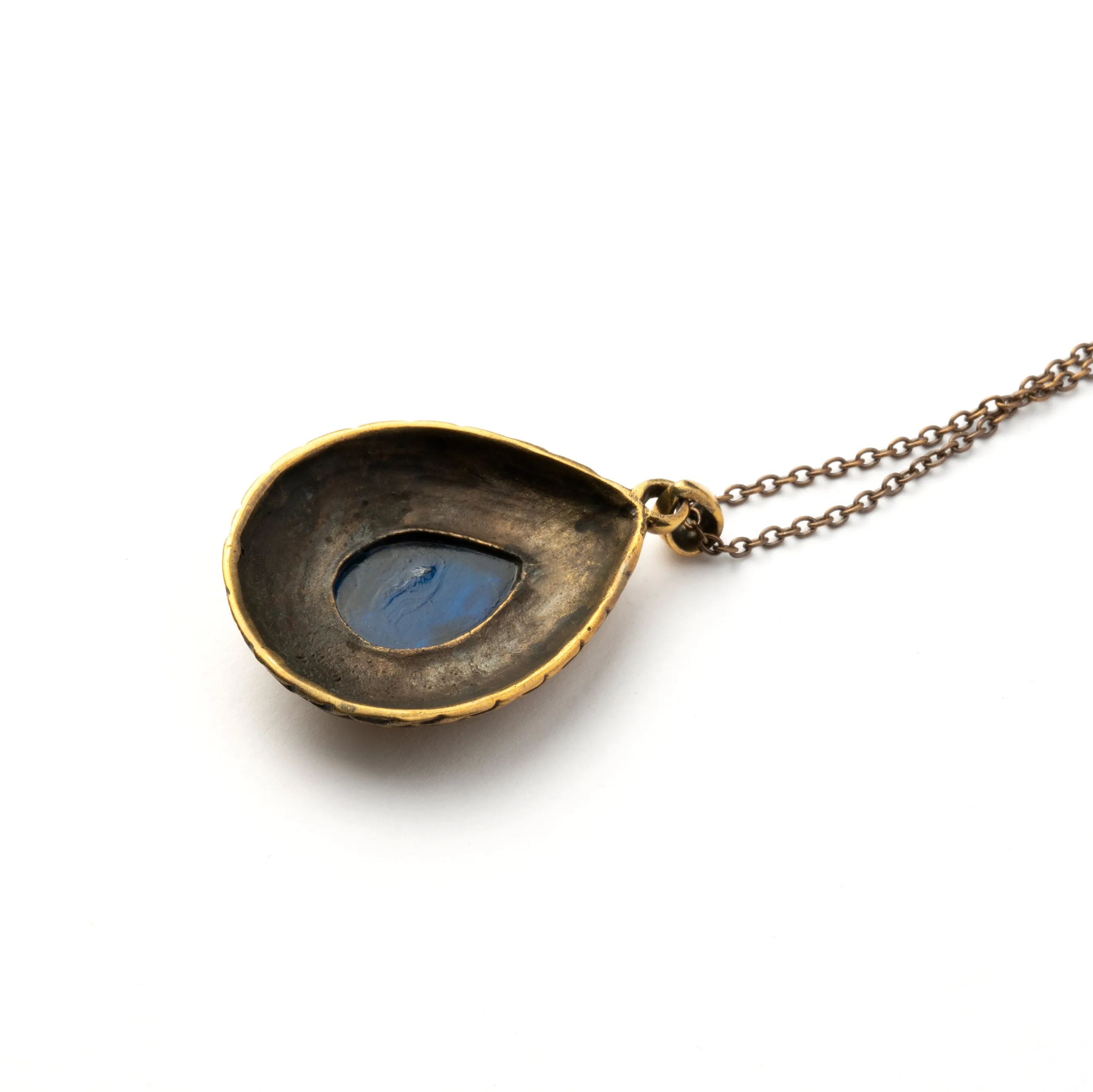 Teardrop Pendant with Abalone