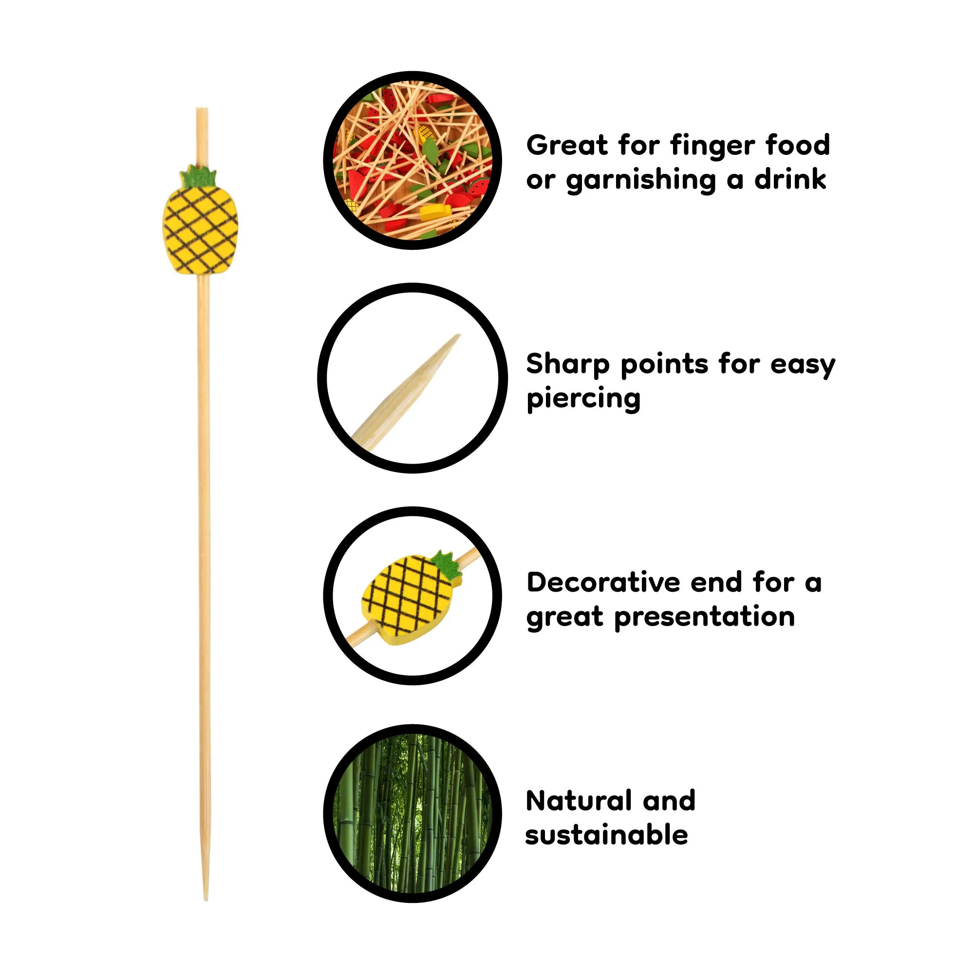 Tropical Fruits Cocktail Picks